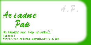 ariadne pap business card